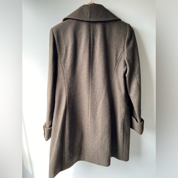 Anne Klein brown wool peacoat - Picture 2 of 7